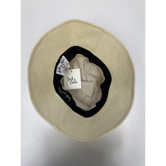Lack of Color Wave Cotton Canvas Bucket Hat Cream Sun Protection UPF 50+ S/M - Picture 9 of 12